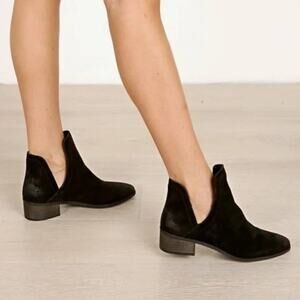 Coconuts by Matisse Pronto Leather Side Cutout Booties Black Size 6M